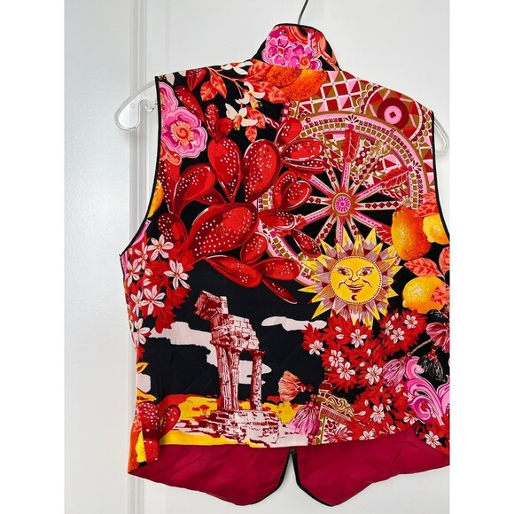 TAPP NEW YORK 100% SILK COLORFUL VESR SIZE LARGE - Picture 7 of 8